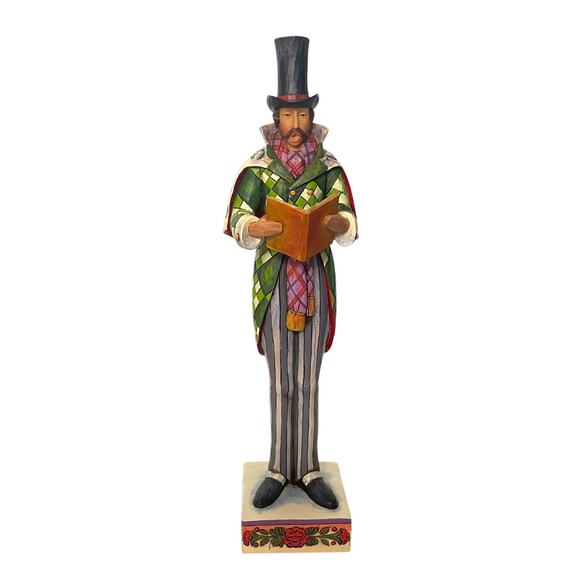 Jim Shore Man Caroler 4005326 Here We Come A Caroling Among The Leaves So Green - Picture 1 of 9